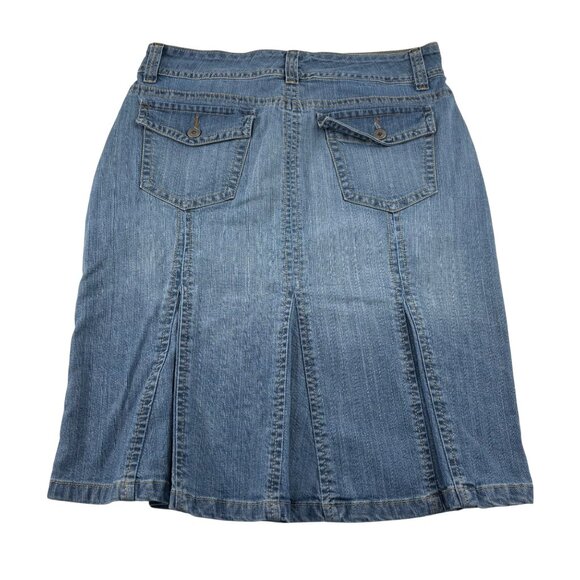 Gloria Vanderbilt Women's Denim Skirt Size 10 Cotton/Spandex Straight Y2k - Picture 5 of 5